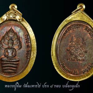 เหรียญนาคปรก หลวงปู่ทิม วัดละหารไร่ เหรียญปรก 8 รอบ บล็อกอุเล็ก