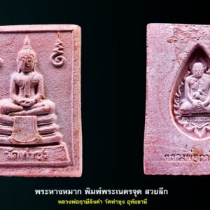 พระหางหมาก พิมพ์พระเนตรจุด ปิดทองเดิมจากวัด นิยม หลวงพ่อฤาษีลิงดำ วัดท่าซุง อุทัยธานี พระหางหมากนี้ เด่นทางด้านวาจาเป็นที่จับใจ-พอใจ ติดต่อธุระ-การงานเป็นเยี่ยมเลยครับ ด้านป้องกัน-ก็รอบด้านครบสูตร-จนถึงกันรังสี ด้านลาภ-เสมอกันกับพระคำข้าวมหาลาภ คือลาภมาก-ลาภหนัก