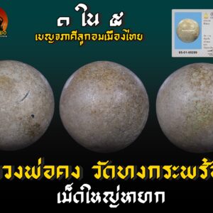 ลูกอม (ลูกใหญ่) หลวงพ่อคง วัดบางกระพ้อม จ.สมุทรสงคราม เนื้อผงพุทธคุณ สภาพสวย เข้มขลังมากๆดูง่ายสุดๆครับ วัดบางกระพ้อม จ.สมุทรสงคราม 1 ใน 5 เบญจภาคีลูกอมเมืองไทย พร้อมบัตรรับรองพระแท้จากสมาคม ลูกอมมหากัณฑ์ ของหลวงพ่อคง วัดบางกะพ้อมนั้น สร้างด้วยเนื้อผงสีขาวผสมด้วยผงดินสอพองที่หลวงพ่อเขียนจารลงบนแผ่นกระดานชนวนลบและเก็บรวบรวมไว้นำมาคลุกเคล้าปั้นเป็นลูกอม มีทั้งขนาดเล็กและขนาดใหญ่ไม่แน่นอน ที่สำคัญหลวงพ่อคงจะจารอักขระขอมตัว นะ ไว้เพียงตัวเดียวในกระดาษสา ม้วนแบบตะกรุดแล้วจึงนำเนื้อผงที่เตรียมไว้มาหุ้มแล้วปั้นเป็นลูกกลมๆ ลูกอมนี้มักเรียกกันว่า “ ลูกอมมหากัณฑ์ ” เรื่องพุทธคุณนั้นศักดิ์สิทธิ์มาก คงกระพันชาตรีนั้นเป็นที่หนึ่ง ของแหลมไม่ได้กินเลือด แม้แต่สุนัขก็กัดไม่เข้า (ท่าน อาจารย์เภาเล่าให้ฟัง) และแคล้วคลาดก็มีประสบการณ์มาก นอกจากนี้เรื่องเมตตามหานิยมก็ดีเยี่ยม หลวงพ่อคงจะให้ลูกอมใครท่านก็จะสอนก่อนทุกคน ให้เป็นคนดีมีศีลธรรม ห้ามนำไปใช้ในทางที่ผิด คดโกงหรือไปปล้นไปลักของใคร ห้ามผิดลูกผิดเมียใครเด็ดขาด ทุกคนที่ได้ไปก็จะรับปากหลวงพ่อทุกคน แต่ก็มีบางคนที่ไปทำผิดหลวงพ่อจะรู้ได้ทันที เนื่องจากลูกอมนั้นจะแตกออกหรือไม่ก็หายไปจากตัวและกลับมาอยู่ที่กุฏิที่หน้าหิ้งบูชาของหลวงพ่อ อาจารย์เภาเล่าให้ฟังว่า วันหนึ่งได้ไปกราบหลวงพ่อคง หลวงพ่อบอกว่าเมื่อวานกลับมา 2 หน่วย หมายถึงลูกอมของท่านที่ให้ลูกศิษย์ไปแล้วไปทำผิด ลูกอมจึงกลับมาหาหลวงพ่อคง และก็มีบางรายเมื่อลูกอมแตกหรือหายไปกลับมากราบหลวงพ่อและขอลูกอมลูกใหม่ แต่หลวงพ่อจะไม่ให้ และจะบอกกับผู้นั้นว่า “รอไปก่อนนะจ๊ะให้มีความประพฤติดีเสียก่อนจึงค่อยมาเอาใหม่” ลูกอมของหลวงพ่อคงนั้นศักดิ์สิทธิ์นักครับ ลูกอมของหลวงพ่อคงท่านจะมอบให้ก็เป็นลูกอมเนื้อผงสีขาวๆ ธรรมดานี่แหละครับ คนที่ได้ไปบางคนก็ใช้อมในปากอย่างนั้นเลย บางคนก็นำไปถักเชือกลงรักถักหูเพื่อห้อยคอ ในสมัยก่อนหาเช่าก็ยังไม่แพงนัก ปัจจุบันหาแท้ๆ ยากมากครับ และไม่รู้ว่าแท้หรือไม่ จะเช่าหาก็ต้องได้จากคนที่ไว้ใจได้เท่านั้น ราคาก็ค่อนข้างสูงแล้วในปัจจุบัน “เมื่อเราคิดถึงท่าน ท่านก็จะมาอยู่ในใจเรา เมื่อใดที่เรามีทุกข์ร้อนใจ เพียงระลึกถึงคำสอนของท่าน ท่านก็จะมาอยู่ข้างเรา…..” พลศรีทอง พระเครื่อง โดย บู เชียงราย . https://ponsrithong.com/ web (main) พระเครื่อง : บู เชียงราย ร้านพลศรีทอง พระเครื่อง Web ( มุมพระ) : มุมพระ https://www.mumpra.com/shop.php?shopid=507 web (99wat) : 99วัด http://www.ponsrithong.99wat.com/ web palana : พระล้านนา.คอม http://www.pralanna.com/ponsrithong Facebook เพจพลศรีทอง พระเครื่อง บู เชียงราย : https://www.facebook.com/ponsrithong/ IG :https://www.instagram.com/bu_chiangrai.amulet/