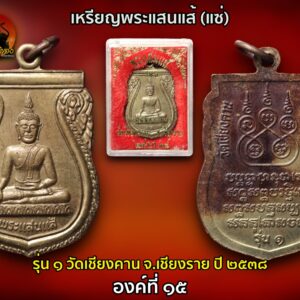 เหรียญพระแสนแส้ (แซ่) รุ่น1วัดเชียงคาน จ.เชียงราย ปี2538 องค์ที่16