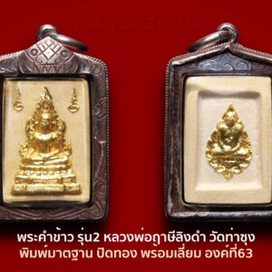 พระคำข้าว รุ่น2 หลวงพ่อฤาษีลิงดำ วัดท่าซุง พิมพ์มาตฐาน ปิดทอง เร่งลาภ องค์ที่63