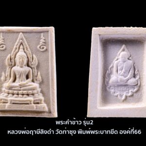 พระคำข้าว รุ่น2 หลวงพ่อฤาษีลิงดำ วัดท่าซุง พิมพ์พระบาทขีด องค์ที่66