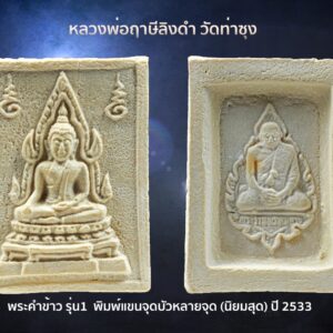 พระคำข้าว รุ่น1 หลวงพ่อฤาษีลิงดำ วัดท่าซุง อุทัยธานี พิมพ์แขนจุดบัวหลายจุด องค์ที่ 11 พิมพ์นิยมสุด สภาพสวย