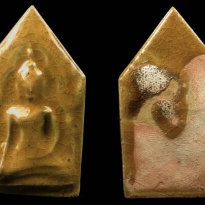 พระขุนแผนเคลือบ หลวงพ่ออั้น วัดพระญาติการาม ปี2495 พิมพ์อกใหญ่ นิยม