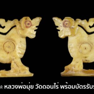 สิงห์สาริกา ขวัญเลข ๑ หลวงพ่อมุ่ย วัดดอนไร่ สุพรรณบุรี ตัวที่5 พร้อมบัตรสมาคมพระเครื่องพระบูชาไทย