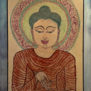 ภาดวาดพระพุทธเจ้าโดยพระครูบาบุญชุ่ม ญาณสังวโร ปี2540 มอบให้ลูกศิษย์ใกล้ชิด หนึ่งในของสะสม และงานศิลปะ