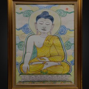 ภาดวาดพระพุทธเจ้าโดยพระครูบาบุญชุ่ม ญาณสังวโร มอบให้ลูกศิษย์หนึ่งในของสะสมที่หายากที่สุดของสายพระครูบาบุญชุ่ม มีชิ้นเดียวในโลก