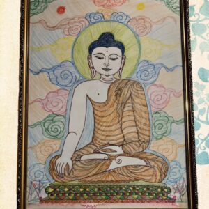 ภาดวาดพระพุทธเจ้าโดยพระครูบาบุญชุ่ม ญาณสังวโร ปี2547 มอบให้ลูกศิษย์ใกล้ชิด หนึ่งในของสะสม และงานศิลปะ ที่หายากที่สุดของสายพระครูบาบุญชุ่ม