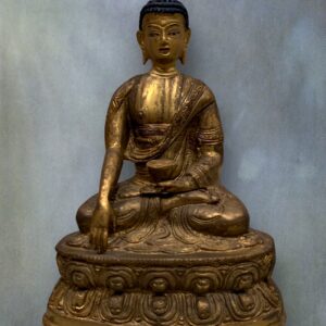 พระบูชาพระศากยมุนีพุทธเจ้าแห่งเนปาล-ธิเบต หน้าตัก 3.8 นิ้ว ฐาน5.5นิ้ว เนื้อสัตตะโลหะ พระครูบาบุญชุ่มนำเข้าและทำพิธีจากธิเบต