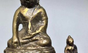 ชุดพระกริ่ง-พระชัย ( สมเด็จพระสังฆราชแพ) รุ่น5 สมเด็จ วัดสุทัศน์ฯ ปี36 ออกวัดท่าราบ จ.ราชบุรี เนื้อทองแดงผสมทองชนวนนวโลหะ