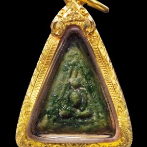 พระผงพรายกุมาร (พรายเดี่ยว) หลวงปู่แก้ว เกสาโร วัดละหารไร่ ปี 2519 พิมพ์ทรงซูโม่ เลี่ยมทองพร้อมใช้